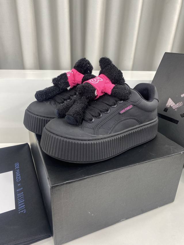 Price: 13Demarzo Niche Fashion Brand 25Ss New Bear Patch Thick-Soled Casual Shoe