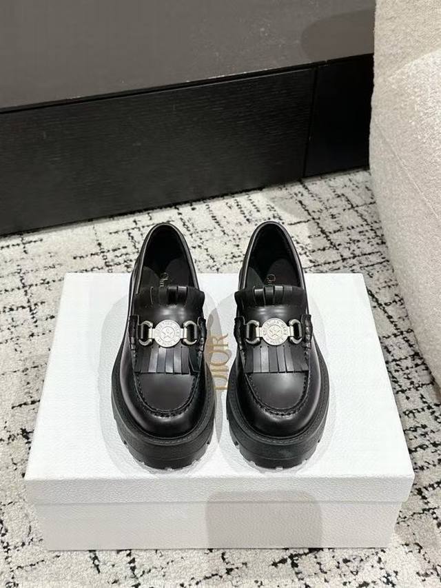 Instant Price: Dior 25 Early Spring New Coin Tassel Thick-Soled Loafers Made Of