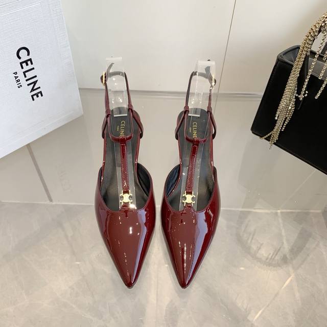 Price: Celine 2025 Spring And Summer Kitten Heels Pointed Toe Shape Soft Exposed