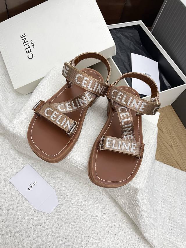 celine Celine 24 Spring And Summer New Thick-Heeled Slippers This Season's Ce