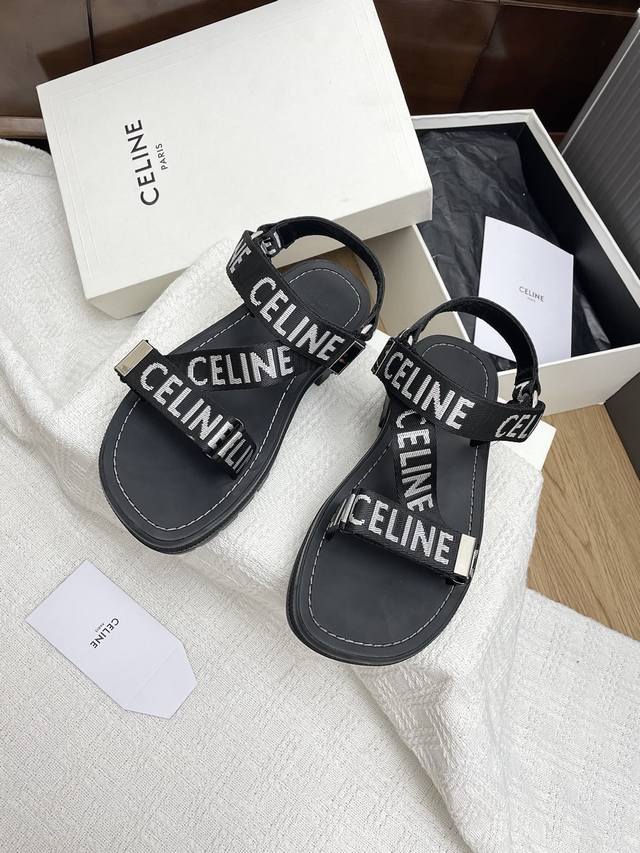 celine Celine 24 Spring And Summer New Thick-Heeled Slippers This Season's Ce