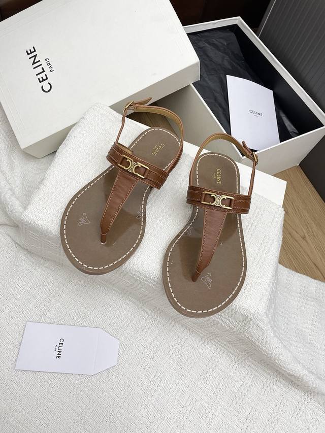 celine Celine 24 Spring And Summer's Latest Hit Triumphal Buckle Thong Sandal