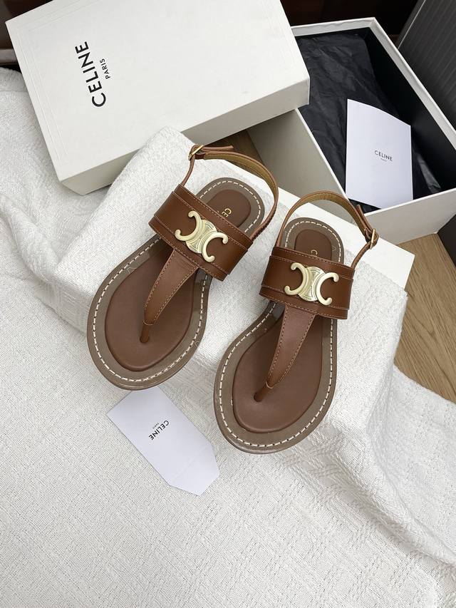 celine Celine 24 Spring And Summer's Latest Hit Triumphal Buckle Thong Sandal