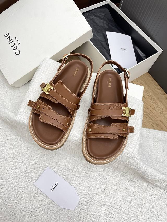 celine Celine 24 Spring And Summer's Latest Hit Triumphal Buckle Sandals This