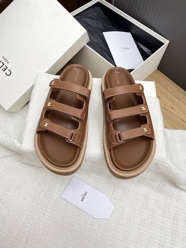 celine Celine 24 Spring And Summer's Latest Arc De Triomphe Slippers This Sea
