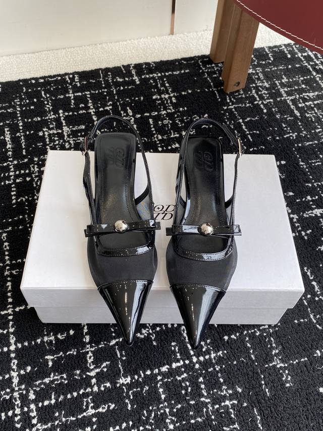 Purchasing-Level Toteme 25Ss Spring And Summer Swiss Niche Retro Kitten Heel Poi