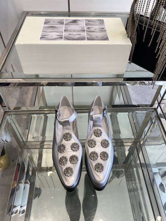 tokyo Bopper 25Ss Spring And Summer New Pearl Mary Jane Small Leather Shoes N