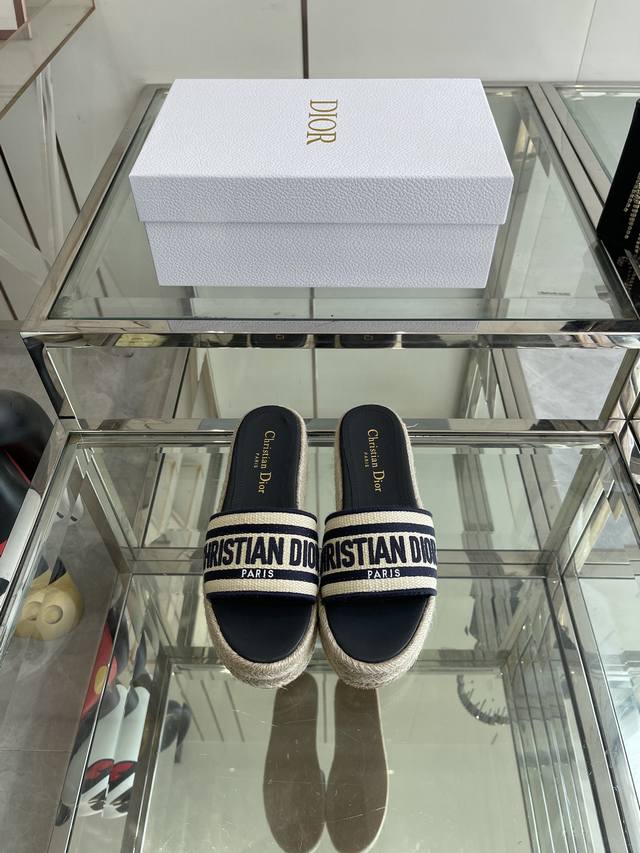 dior 25Ss Spring And Summer New Ivieta Dway Fisherman Flip Flops Cd Letter Lo