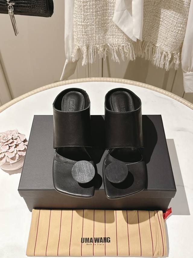 Ex-Factory Price Pp Egg Heel Uma Wang Classic Retro Distressed Ballet Shoes Half