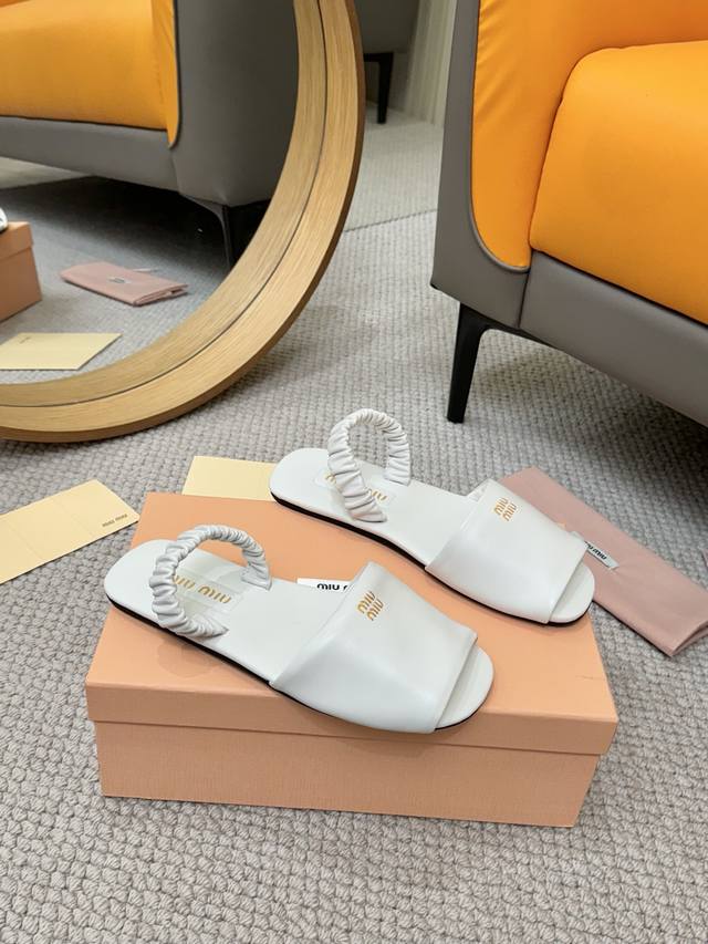 Factory P Batch P Miumiu Miu Miu 25 Spring And Summer New Style Slip-On Lazy Sho
