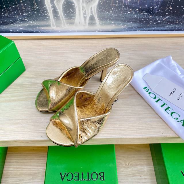 Factory High Heel 8.5 Cm Series Bv Blink Lambskin Series Slippers Lambskin Filli