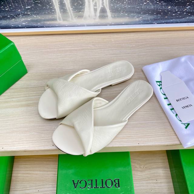 Factory Flat Series Bv Blink Lambskin Series Slippers Lambskin Filling Comfortab