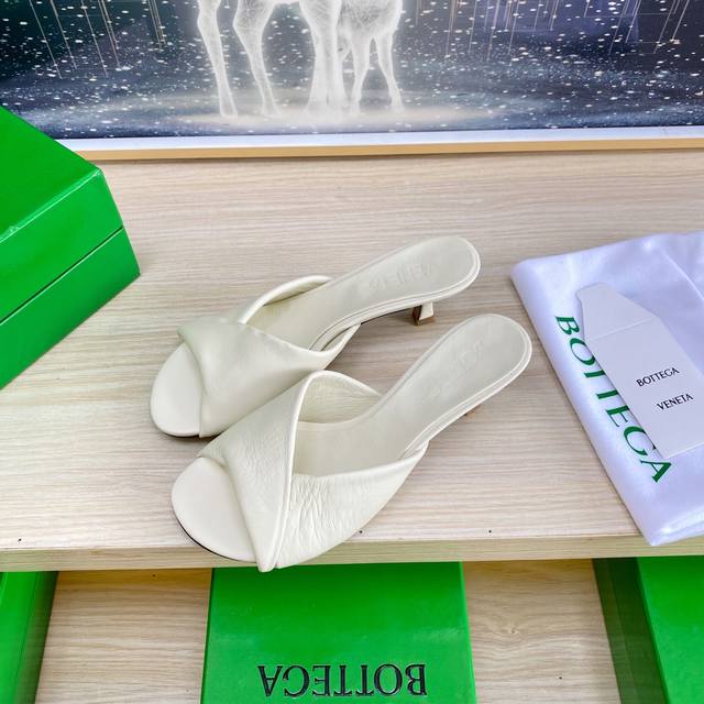 Factory Mid-Heel 6.5Cm Series Bv Blink Lambskin Series Slippers Lambskin Filling