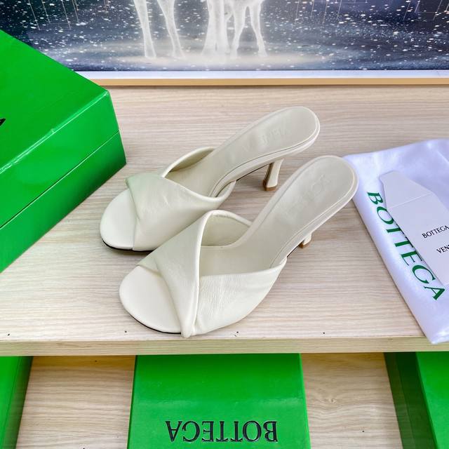 Factory High Heel 8.5 Cm Series Bv Blink Lambskin Series Slippers Lambskin Filli