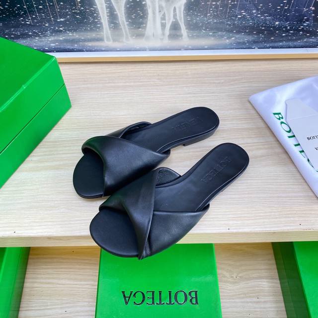 Factory Flat Series Bv Blink Lambskin Series Slippers Lambskin Filled With Comfo