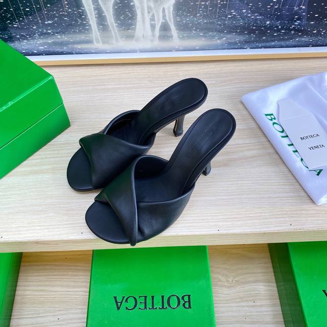 Factory High Heel 8.5 Cm Series Bv Blink Lambskin Series Slippers Lambskin Fille
