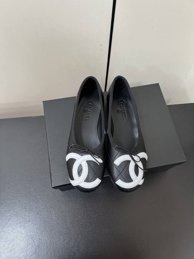 chanel Chanel 25P New Bow Ballet Doll Shoes Chanel Original 1:1 Replica Of Th