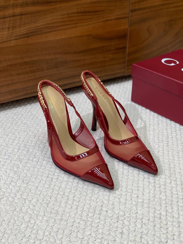 gu*Cimesh Back Sling Shoes Carefully Prepared Shoe Last Fabric Imported Mesh
