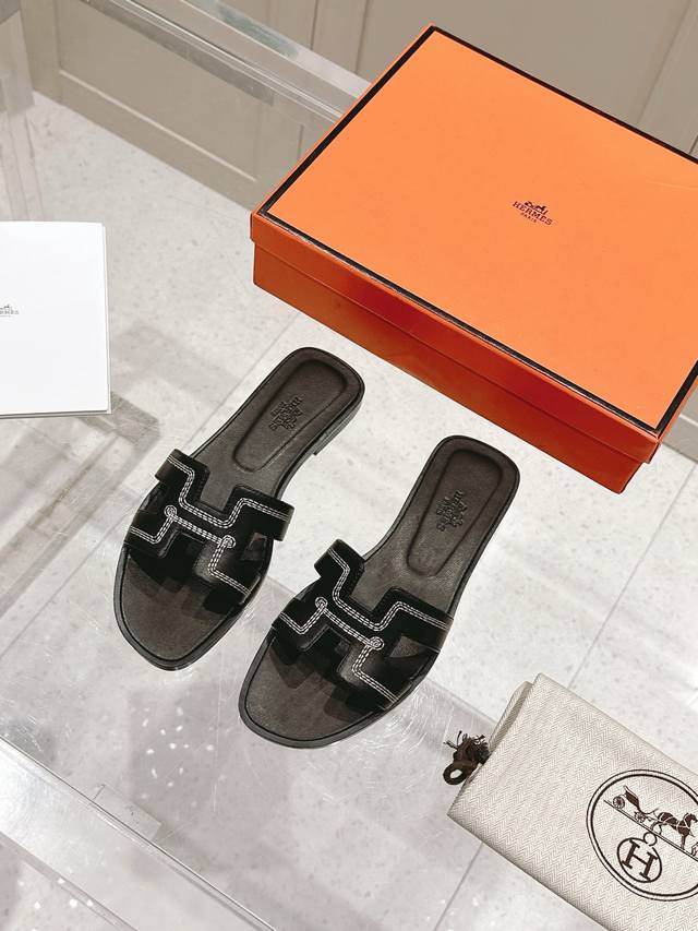 hermes Hermes H Slippers Oran Sandal Series Fashionable And Versatile Super C