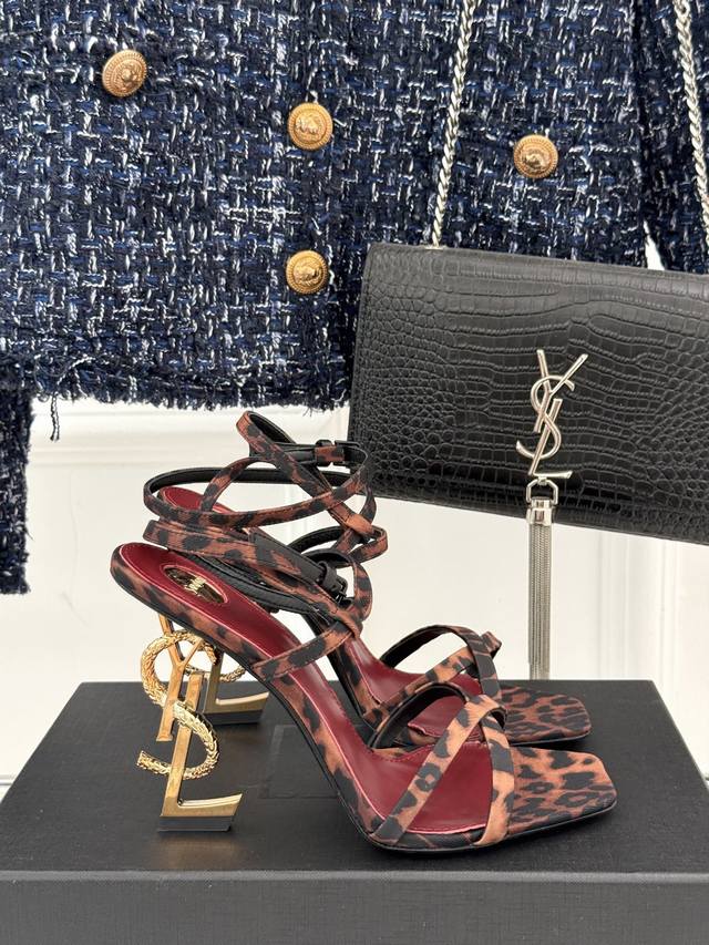 Factory Price Saint Lauren*Ysl Classic Spring And Summer Letter Heel Cross Strap
