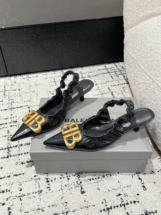 Top Version Balenciaga 25S Balenciaga Spring And Summer New Double B Buckle Poin