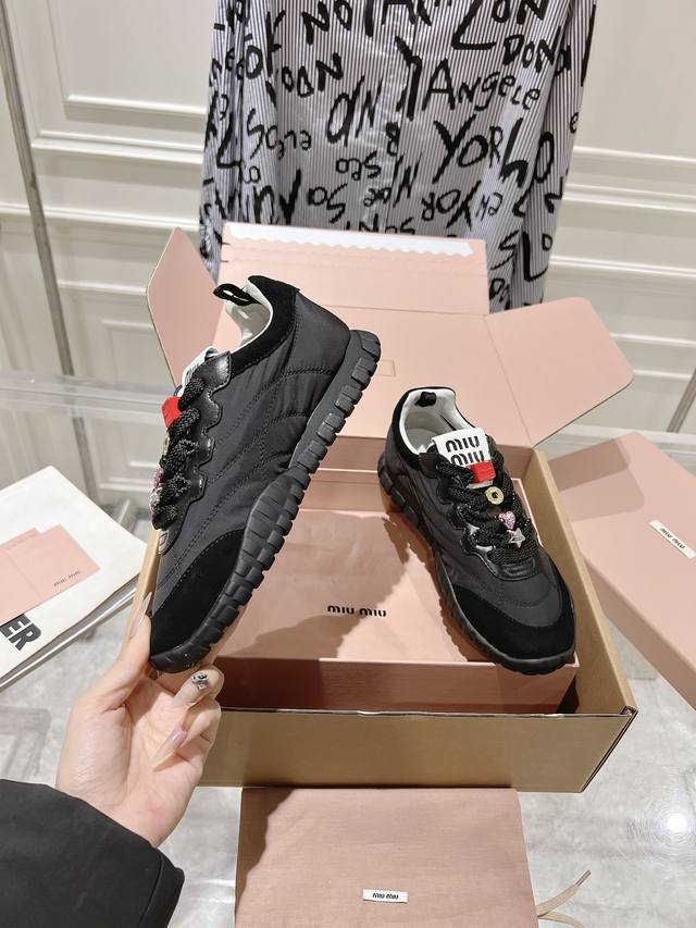 With Beads 20 With Counter Airplane Box Packaging Miumiu25S New Sports Shoes Cou