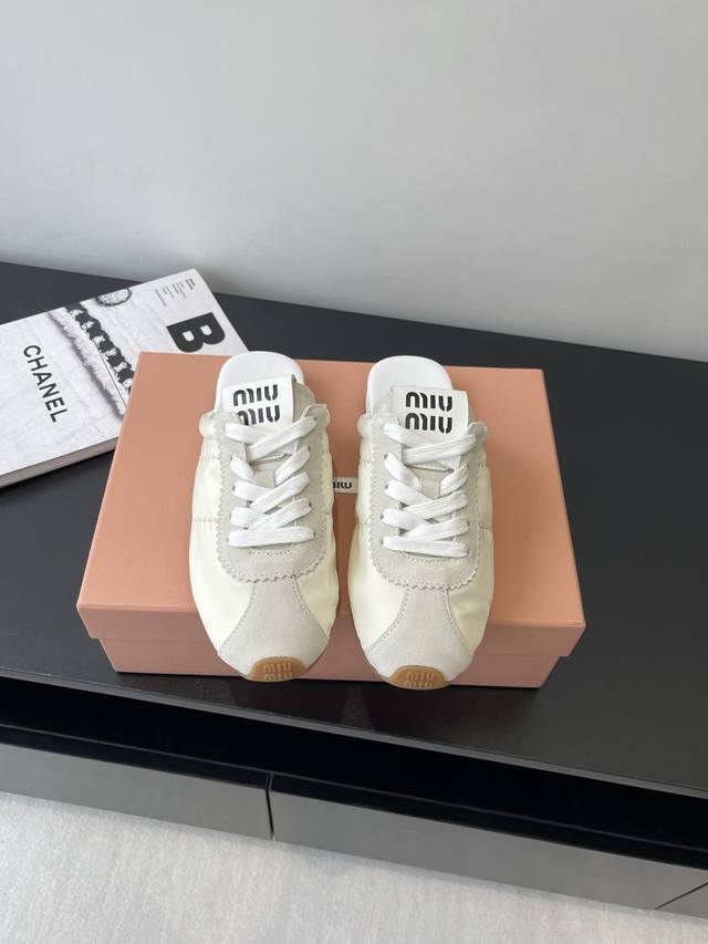 miumiu Miu Miu 25Ss New Spring And Summer Half-Slip German Training Shoes Off