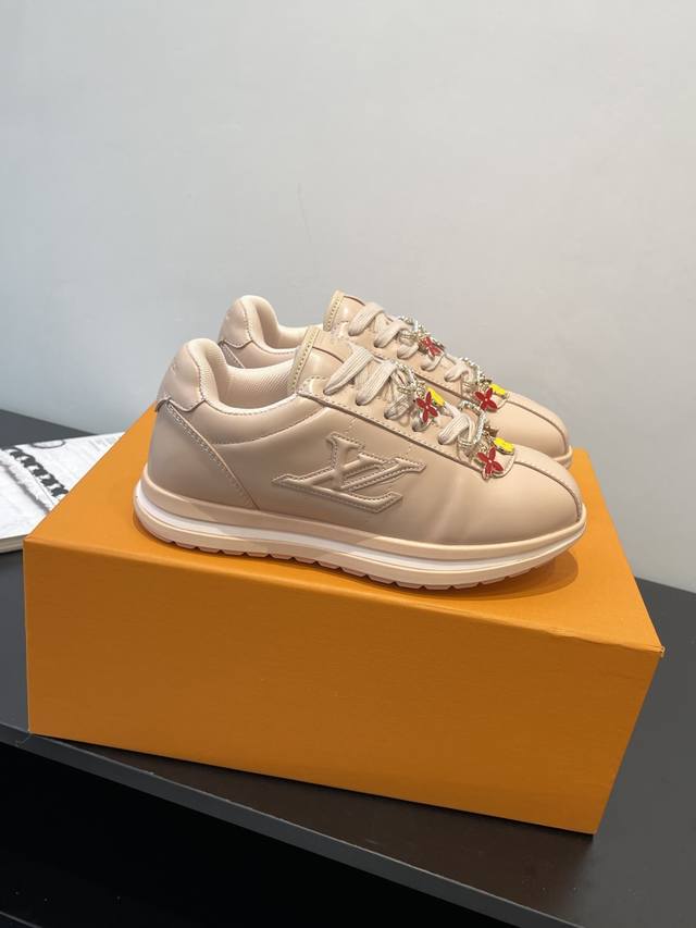 Top Version Women's Men's Louis Vuitton 25Ss New Cute Sneakers Buttersoft Sneake