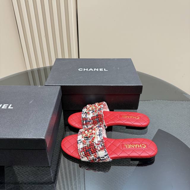 Factory Price Chane* Chanel Classic Spring And Summer Double C Chain Buckle Slip