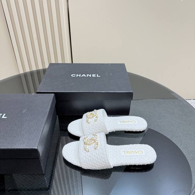 Factory Price Chane* Chanel Classic Spring And Summer Double C Chain Buckle Slip