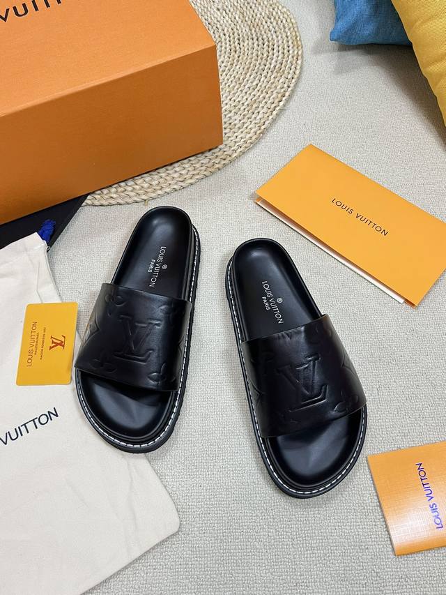 Factory Women's Size Men's Size Top Version Louis Vuitton Lv Slippers Donkey Bra