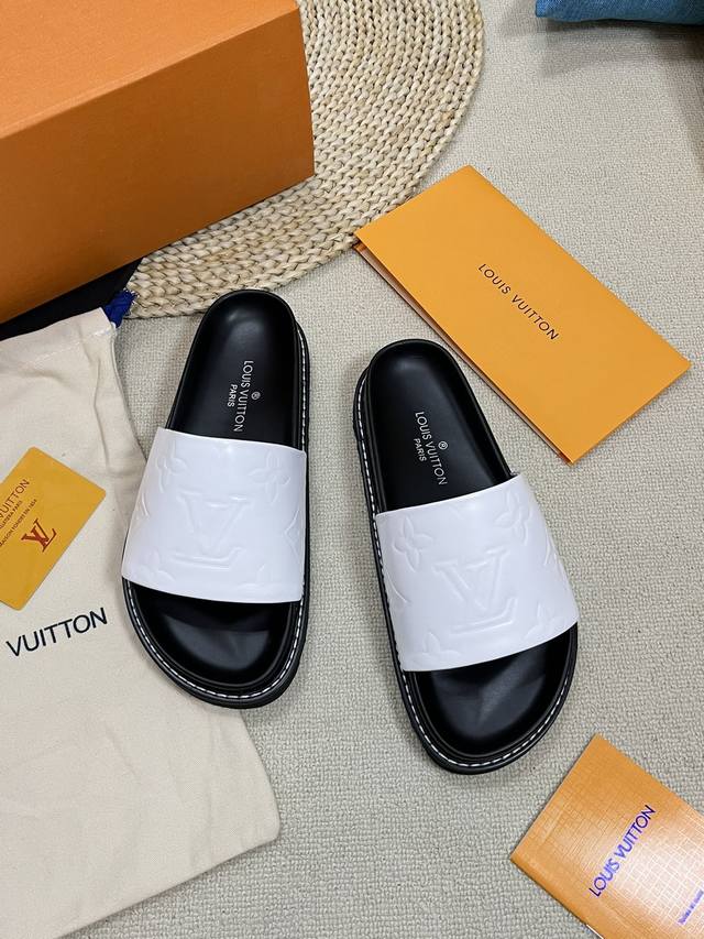 Factory Women's Size Men's Size Top Version Louis Vuitton Lv Slippers Donkey Bra