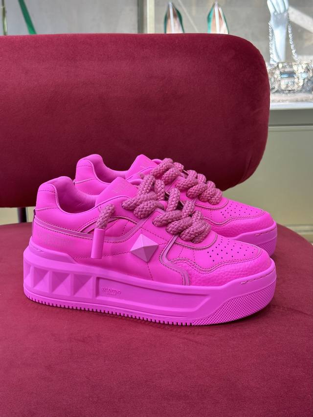 Factory Valenti No Ss23 New Arrival V Thick-Soled Couple Sports Shoes Calfskin U