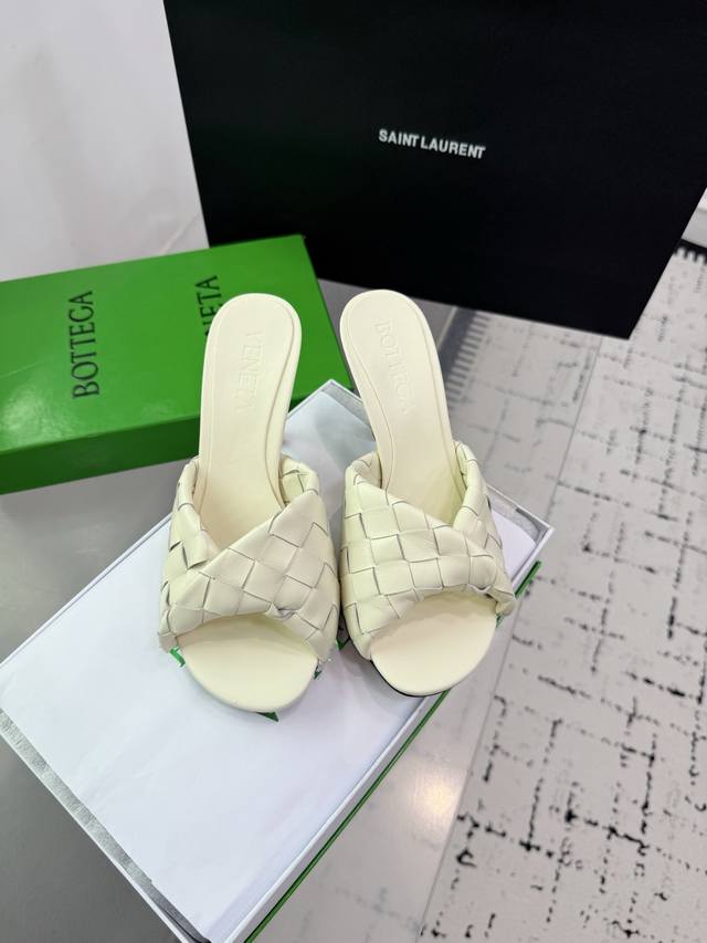 bottega Venetabv Blink Series Knotted Braided Strap High-Heeled Sandals Ins X