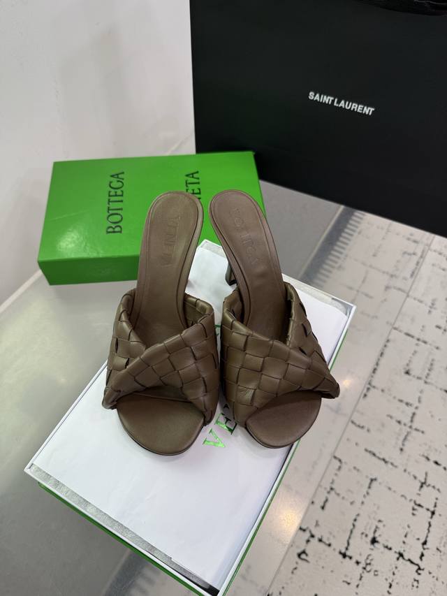 bottega Venetabv Blink Series Knotted Braided Strap High-Heeled Sandals Ins X