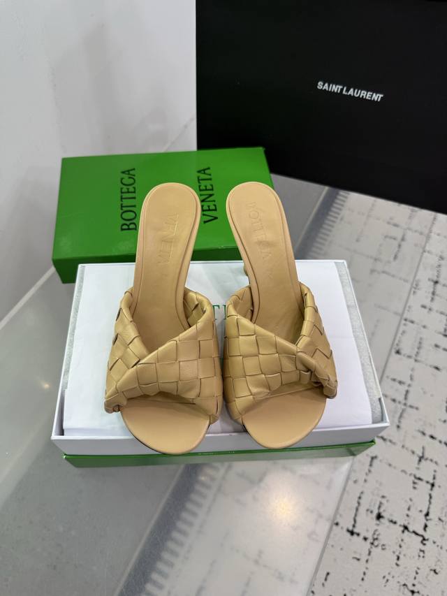 bottega Venetabv Blink Series Knotted Braided Strap High-Heeled Sandals Ins X