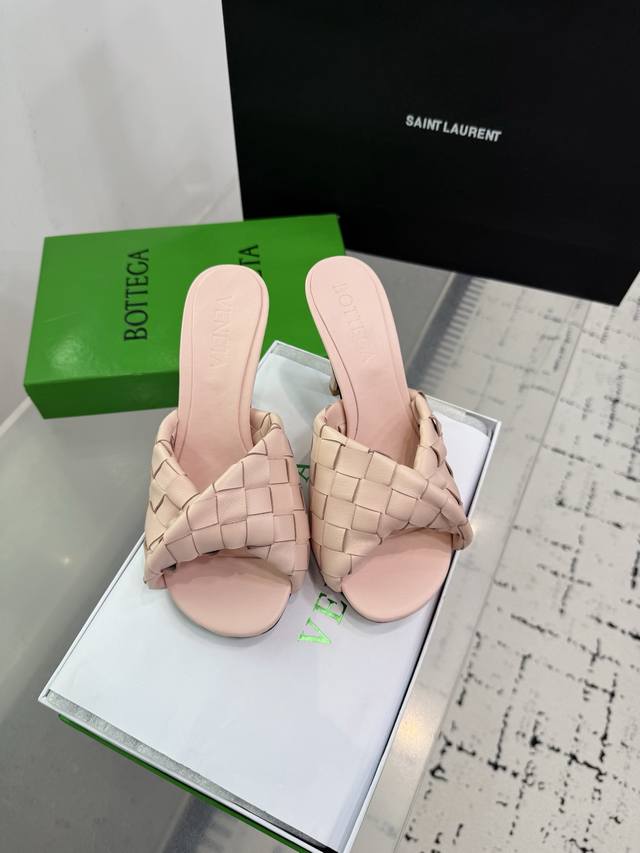 bottega Venetabv Blink Series Knotted Braided Strap High-Heeled Sandals Ins X