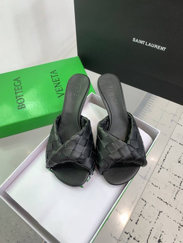 bottega Venetabv Blink Series Knotted Braided Strap High-Heeled Sandals Ins X