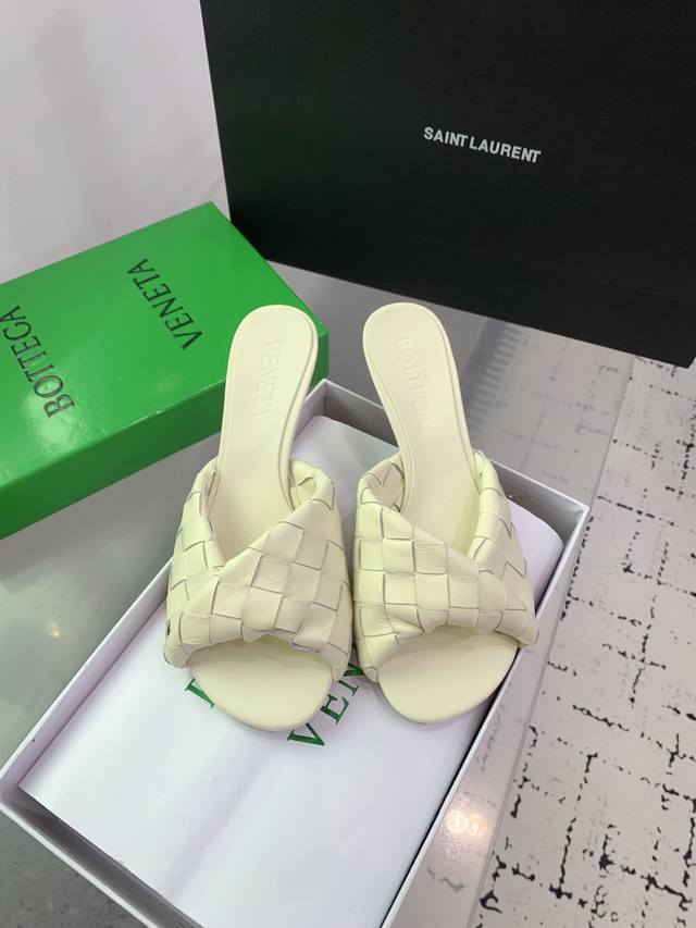 bottega Venetabv Blink Series Knotted Braided Strap High-Heeled Sandals Ins X
