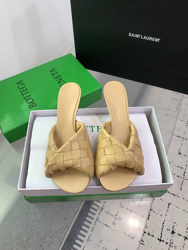 bottega Venetabv Blink Series Knotted Braided Strap High-Heeled Sandals Ins X