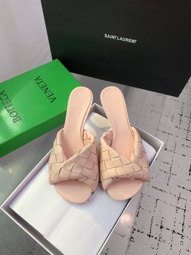 bottega Venetabv Blink Series Knotted Braided Strap High-Heeled Sandals Ins X