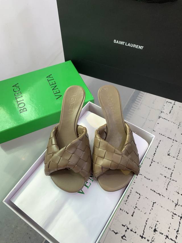 bottega Venetabv Blink Series Knotted Braided Strap High-Heeled Sandals Ins X