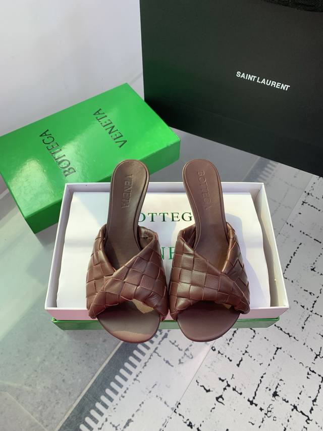 bottega Venetabv Blink Series Knotted Braided Strap High-Heeled Sandals Ins X