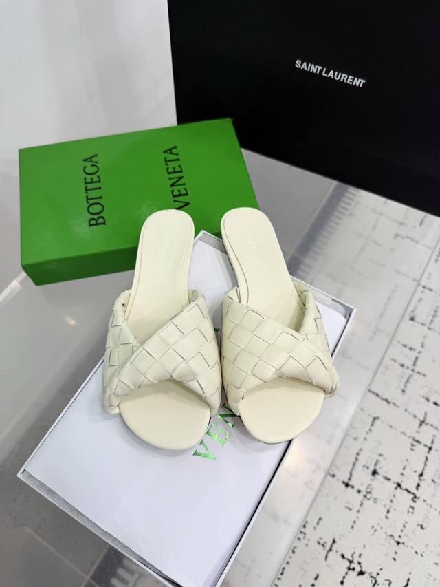 bottega Venetabv Blink Series Knotted Braided Strap Flat Slippers Ins Xiaohon