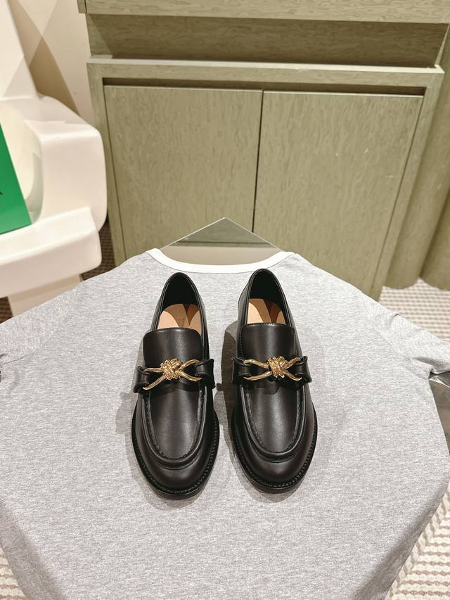 bottega Venet* Leather Braided Buckle Ladies' Astaire Loafers Original One-To