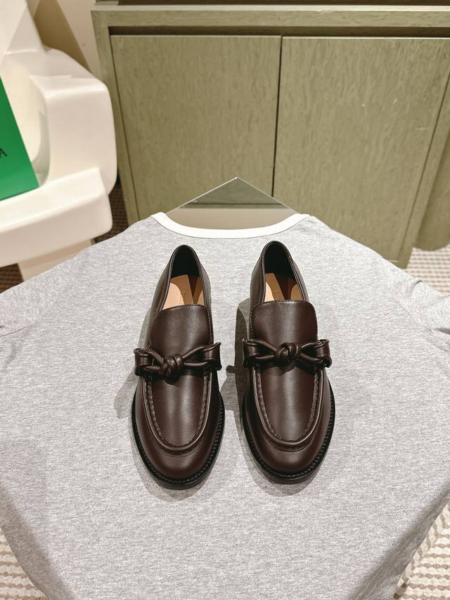 bottega Venet* Leather Braided Buckle Ladies' Astaire Loafers Original One-To