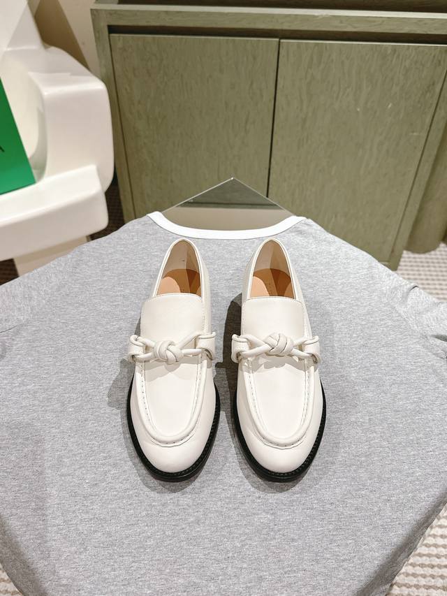bottega Venet* Leather Braided Buckle Ladies' Astaire Loafers Original One-To