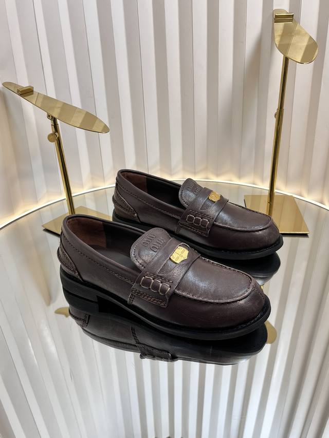 Exclusive New Product Miu Mi* 25 New Style Old Coin Loafers This Year Miu Is Sim