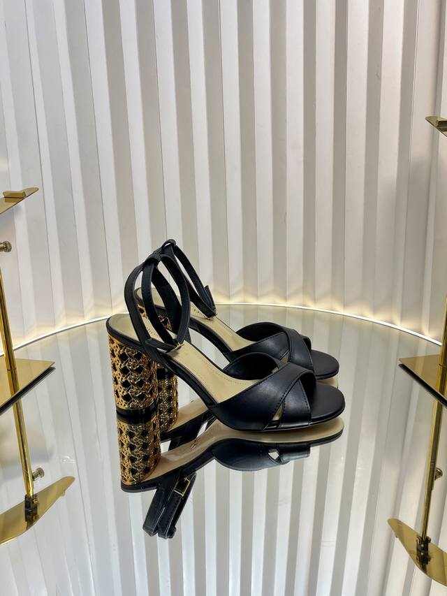 dior Dior Autumn And Winter New Icon Series Cylindrical Heel Ankle Strap Wome