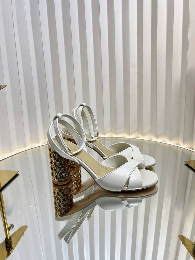 dior Dior Autumn And Winter New Icon Series Cylindrical Heel Ankle Strap Wome